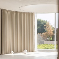 Kain Gorden Blackout Katun Linen Dua Sisi SA0367 untuk Ruang Tamu Rumah Modern, Pasokan Pabrik, Motif Teh Susu