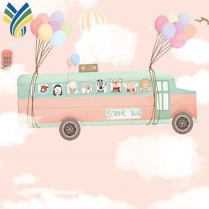 YKMK 0017 <span class=keywords><strong>ballon</strong></span> <span class=keywords><strong>d</strong></span>'air chaud 3d dessin animé papier peint <span class=keywords><strong>pour</strong></span> enfants bébé enfants chambre moderne 100% produit personnalisé CN;GUA - Product Image 2