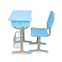 Mesa de Aula Educativa Ajustable 2025, Juego de Silla y Escritorio para Niños con Altura Ajustable de Plástico ABS para Escuelas Internacionales