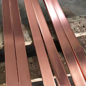 구리 플랫 바 18mm 99.99% 순수 원형 사각 구리 버스 황동 막대 바 - Product Image 2