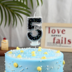 Feliz cumpleaños pastel números <span class=keywords><strong>velas</strong></span> oro llama pastel chispa alto flaco cumpleaños <span class=keywords><strong>velas</strong></span> sin humo - Product Image 2