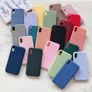 Slim Matte TPU điện thoại bìa cho <span class=keywords><strong>iPhone</strong></span> <span class=keywords><strong>6</strong></span> 7 8 cộng với XS XR 11 12 13 14 15 Mini Pro Max Silicone mềm bảo vệ chống sốc cao su trường hợp - Product Image 1