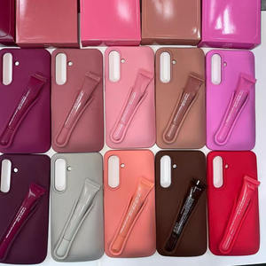 Coque de téléphone en silicone à succès avec gloss à lèvres et miroir, coque de protection à clipser pour Samsung Galaxy A15 A32 S22 Ultra - Product Image 1