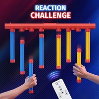 Jeu de Défi avec Bâtons Réflexes en EVA, Bâtons Lumineux LED, Diffusion Vocale, Vitesses Réglables, Recharge USB, Jouet d'Intérieur OEM
