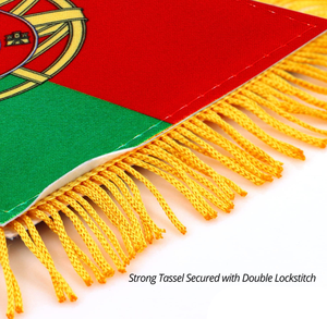 Drapeau <span class=keywords><strong>portugais</strong></span> à franges à suspendre à la fenêtre, mini drapeau, bannière, décoration pour rétroviseur de voiture, drapeau <span class=keywords><strong>portugais</strong></span> à franges double face à suspendre - Product Image 3