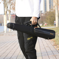 Sac à dos léger antichoc en tissu Oxford doublé polaire à double bandoulière avec étui de rangement détachable pour clarinettes et oboes noirs