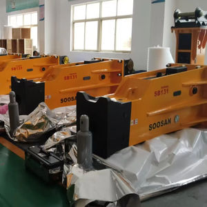 Excavator Hydraulic Breaker SOOSAN SB 131 <b>Box</b> Type with autogrease system Rock Stone Hammer 165mm Chisel Diameter for 30-45 Tons - Product Image 1
