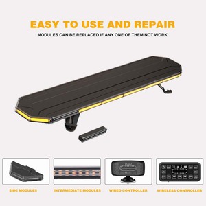 Fumé Len Strobe Travail Lumière Rouge et Bleu Rotateur De Voiture Slim Lights Bars Led Véhicule D'urgence <span class=keywords><strong>Clignotant</strong></span> Led Warning Light Bars - Product Image 2