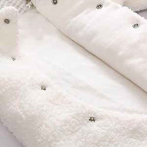 ODM Winter Baby <span class=keywords><strong>pagliaccetto</strong></span> Design 100% cotone spessito con piedi lana di agnello imbottita in tinta unita abbigliamento per bambini per il commercio estero - Product Image 4