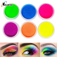 Poudre fluorescente pour nail art, pigment néon de qualité cosmétique, couleurs de fabrication de savon, fard à paupières, livraison gratuite, chine