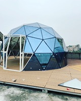 Casa Domo Geodésica de Cristal Personalizada con Baño para Glamping, Hotel de Tiendas de Cristal