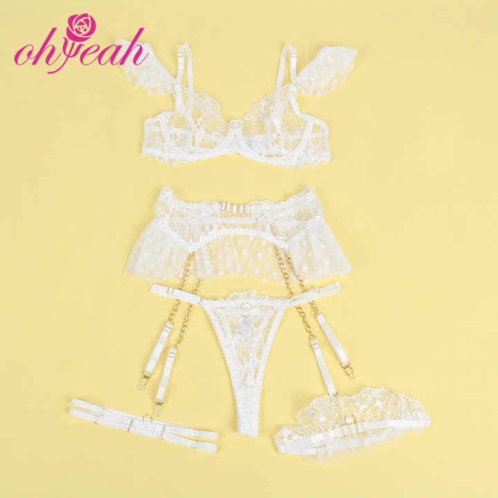Plus Size Lace Bralette and Panty Set