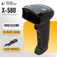 Escáner de Código de Barras con Cable Xincode, Lector de Códigos de Barras USB Portátil, Pistola de Escaneo 1D Compatible con Windows y Android, Almacén X-580