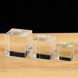 Honra de Cristal K9 Quadrado Em Branco Vidro Cubo De Cristal Bloco para Lasering DIY Paperweight Home Decor - Product Image 4
