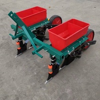Petit 2 roues marchant tracteur monté double rangées de maïs semoir précis avec la machine d'engrais