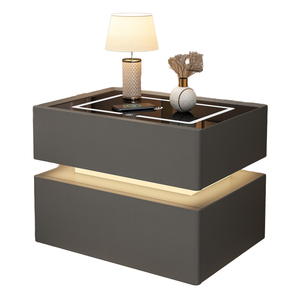 Comodino Intelligente per Camera da Letto, Tavolino con Ricarica Wireless e Bluetooth, Serratura con Password e Cassetti in Legno - Product Image 4