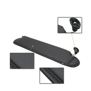 Pare-soleil 5EP34LAZAE noir côté droit pour Jeep Wrangler TJ 1997-2002, fixation au toit en cuir - Product Image 1