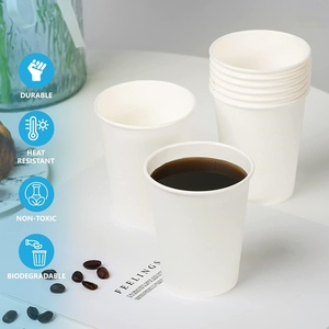 Gobelets en papier compostables et biodégradables de 12 oz pour les cafés écologiques - Product Image 4