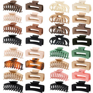 <span class=keywords><strong>Pl</strong></span> 4 Inch Antislip Grote Klauw Clips Grote Haarclips Voor Dik Haar Grote Lange Kleurrijke Klauw Clips Voor Vrouwen En Meisjes - Product Image 2