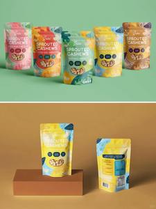 Emballage alimentaire en papier kraft compostable écologique personnalisable Acide polylactique biodégradable Sac vertical à fermeture éclair pour fruits secs - Product Image 4