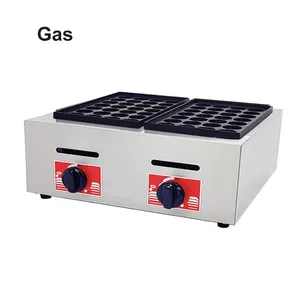 Hoge Kwaliteit Elektrische Takoyaki Machine Gas 36 Holes 56 Holes Octopus Ballen Takoyaki Maker Voor Snackbar