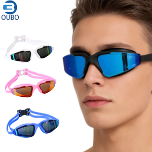 แว่นตาว่ายน้ำสั่งทำขายส่ง: กรอบใหญ่ กันน้ำ ป้องกันฝ้า ความคมชัดสูง เคลือบผิวด้วยไฟฟ้า - Product Image 1