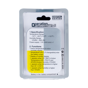 Mini nhiệt độ meterdigital ẩm kế điện tử phòng ẩm kế Nhiệt kế với cảm biến nhiệt độ để đo chính xác - Product Image 5