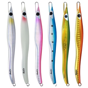 Mồi câu jigging chuyên nghiệp hình chữ <span class=keywords><strong>S</strong></span> 60g 80g 100g 150g, mồi câu jigging nước mặn, câu cá nhanh, mồi kim loại câu cá ngừ, cá kiếm - Product Image 1