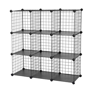 Étagère de rangement en fil de métal blanc Cube étagère étagère de rangement bricolage organisateurs de salon et supports de rangement - Product Image 1