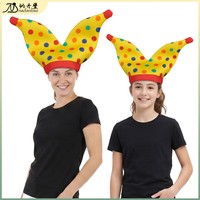 Sombrero de Payaso con Diseño de Puntos de Polka, para Adultos, Unisex, para Fiestas de Halloween, Cosplay, Accesorios de Disfraces, Divertido Adorno para la Cabeza, Actuaciones en Escenario