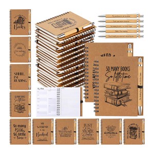 Venta al por mayor A5 objetivos inspiradores diario cuaderno logotipo personalizado cuaderno espiral de tapa dura con tapa de la pluma - Product Image 1