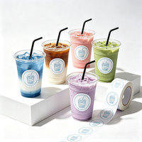 Pegatinas para Café y Té con Leche, Pegatinas Autoadhesivas con Forma Personalizada, Pegatinas de Vinilo Autoimpresas