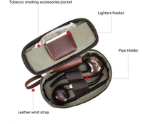 Petite pochette à tabac en cuir Organisateur de pipe à fumer de voyage Accessoires portables