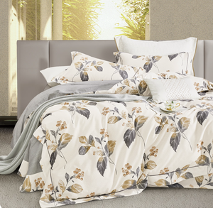 In drap de lit En coton En gros Nữ Hoàng Vua Kích thước 200tc Duvet cover Set ga trải giường - Product Image 2