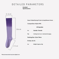 Chaussettes mi-mollet à micro-compression avec dégradé tie-dye ; Chaussettes décontractées anti-friction, anti-transpiration et gestion de l'humidité ; Chaussettes