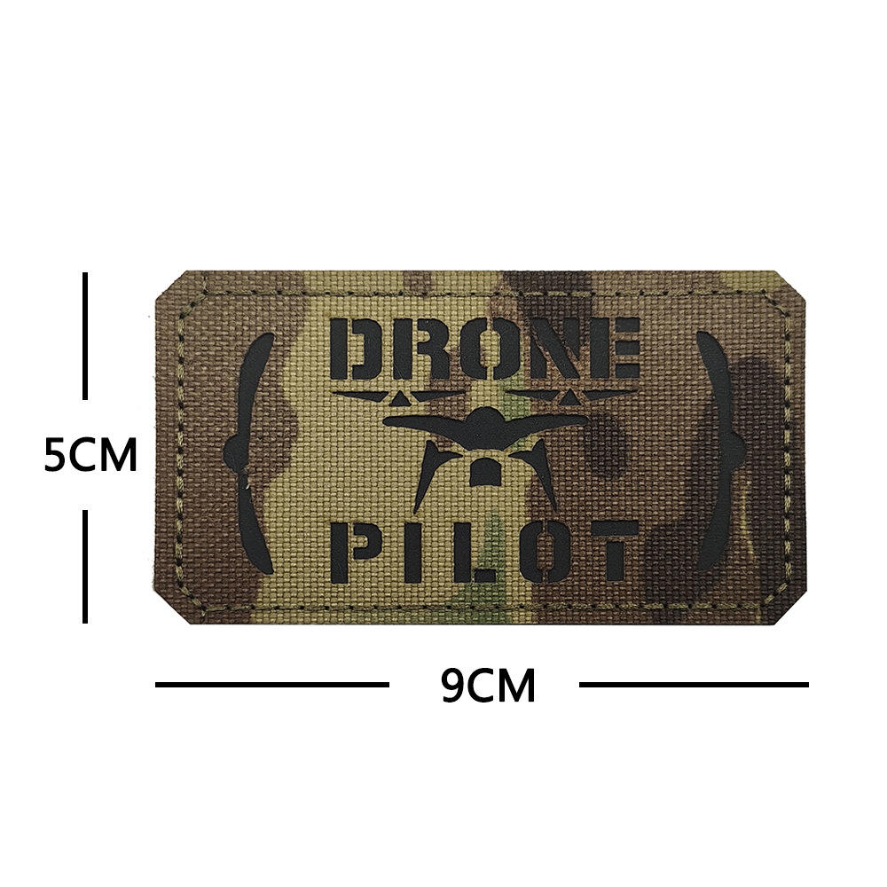 M00392-3 réfléchissant DRONE PILOT (Court CP Noir)