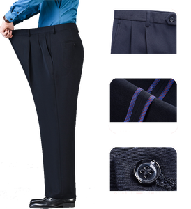 Automne et hiver épais Double plissé ample hommes pantalons taille haute sans fer décontracté affaires professionnel <span class=keywords><strong>pantalon</strong></span> - Product Image 6