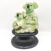 Sculpture de koala en chrysoprase, artisanat en pierres précieuses naturelles, best-seller, idéal pour un cadeau promotionnel