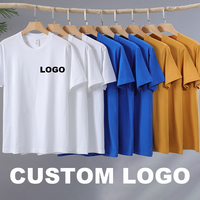 T-shirts en coton à col rond et manches courtes 190G, personnalisables avec logo, vêtements d'été vierges pour la publicité et les uniformes de travail