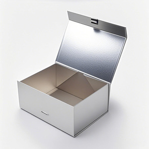 Wholesale Luxury Large Custom Logo Cardboard Folders <b>Square</b> Paper Magnetic Packaging Box Blue for Clothing & Shoes - Product Image 2