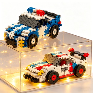 ของเล่นตัวต่อเด็ก บล็อกตัวต่ออนิเมะ DIY ตัวต่อขนาดเล็กหลากสี ชุดตัวต่อพลาสติก รูปเครื่องบิน รถลาดตระเวน สำหรับเด็กอายุ 6 ปีขึ้นไป - Product Image 6