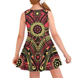Abbigliamento polinesiano all'ingrosso estate senza maniche Casual stampa prendisole festa <span class=keywords><strong>altalena</strong></span> abiti <span class=keywords><strong>per</strong></span> bambini da 10-11 taglia 12-13 - Product Image 2