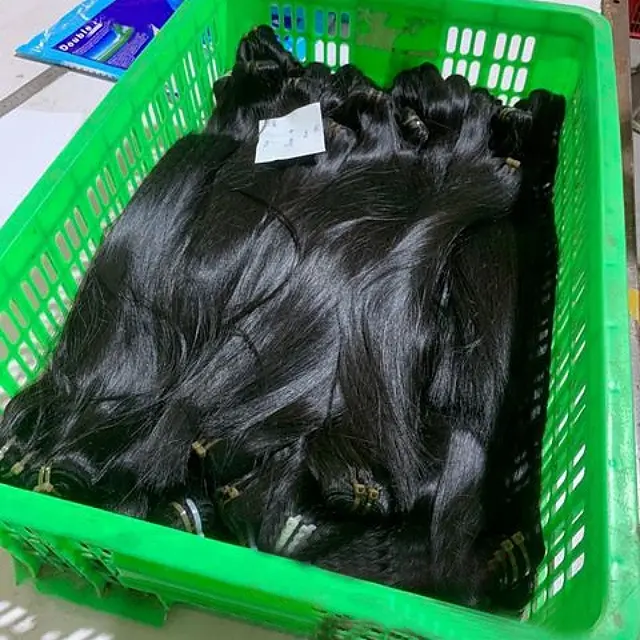 Vendeurs de cheveux vierges en gros de haute qualité, produits capillaires brésiliens vierges bruts, faisceaux de cheveux humains 100% naturels avec fermeture