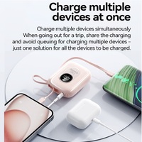 Batterie externe portable mini TDX TZ55 20W/18W/15W Type-C à charge rapide 10000mAh Li-Polymère avec câbles doubles intégrés et écran numérique
