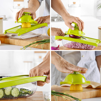 OEM ODM Nieuwe Home Premium Beste Keukenaccessoires Gadgets Fruit- en Groentesnijder Hakselaar Rasp Handmatig Multifunctioneel 5-in-1 Snijder