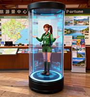 Dernier écran de cylindre holographique 3D de 6 pouces HoloTube Télécommande en métal Plug Play Hologrammes interactifs numériques pour l'intérieur