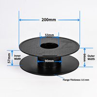 Gulungan Filamen Printer 3D Kosong 1KG, 200mm, Plastik ABS/PC, Dapat Digunakan Kembali, Langsung dari Pabrik, untuk Penyimpanan Gulungan Filamen Printer FDM