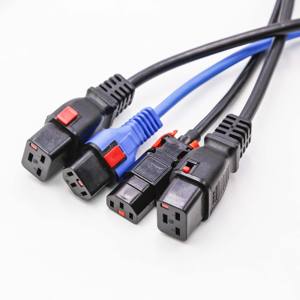 Câble d'alimentation pour verrouillage, 10 pièces, IEC C13 à C14, câble P lock Z, en pvc, 3*1.5, couleur rouge - Product Image 1