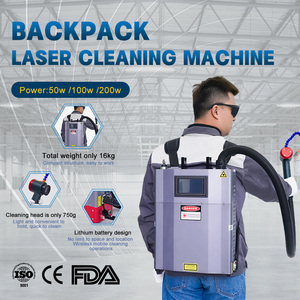Machine de nettoyage laser portable 50W 100W 200W à impulsions pour le traitement des surfaces métalliques, élimination de la rouille, de la peinture, de l'huile, de la poussière et des couches d'oxyde - Product Image 2