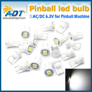 หลอดไฟ LED สำหรับเครื่องพินบอล ADT AC DC 6.3V รุ่น T10 194 W5W # หลอดไฟ LED 555 สำหรับเครื่องพินบอล - Product Image 2